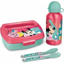 Gamelle avec Gourde Minnie Mouse Rose 21 x 18 x 7 cm