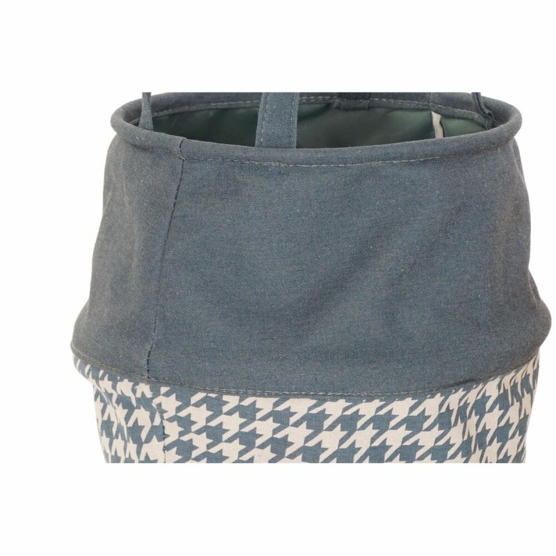 Panier à linge DKD Home Decor Pied de coq Jaune Gris Gris foncé 28 x 28 x 28 cm (3 Unités)