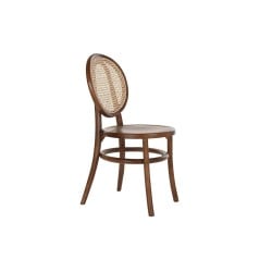 Chair DKD Home Decor Dark brown Grille Rattan Elm (43 x 43 x 89 cm)