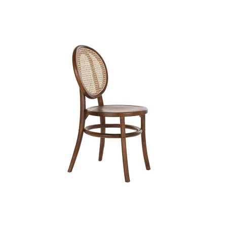 Chair DKD Home Decor Dark brown Grille Rattan Elm (43 x 43 x 89 cm)