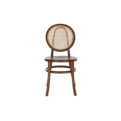 Stuhl DKD Home Decor Dunkelbraun Raster Rattan Ulme (43 x 43 x 89 cm)