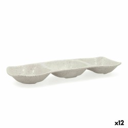 Plateau apéritif Bidasoa Ikonic Gris Plastique Mélamine 28,6 x 10,9 x 3,1 cm (12 Unités) (Pack 12x)