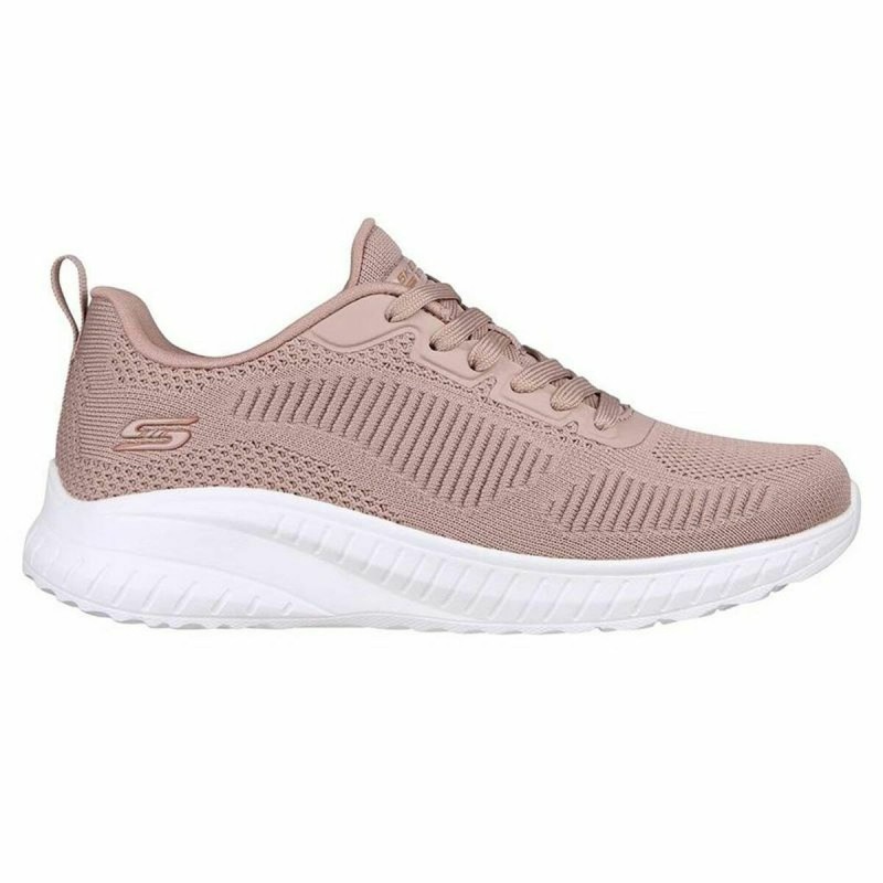 Chaussures de Running pour Adultes Skechers Bobs Sport Squad Rose Femme