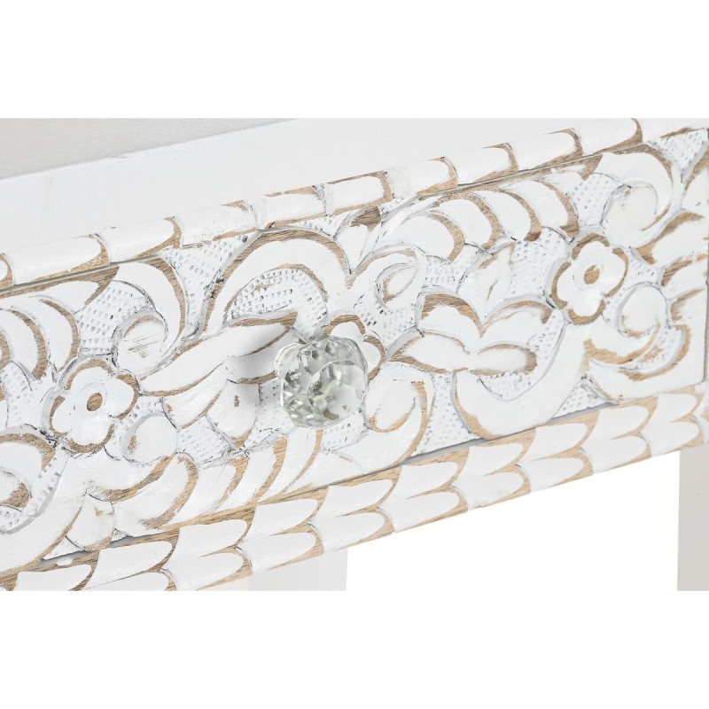 Console DKD Home Decor Blanc Bois de manguier (100 x 45 x 78 cm)