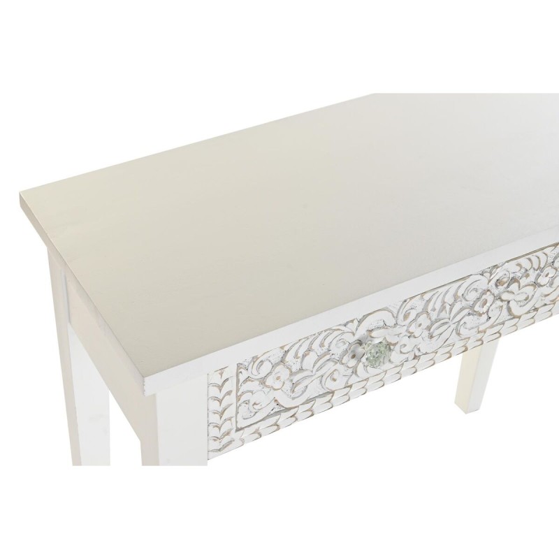 Console DKD Home Decor Blanc Bois de manguier (100 x 45 x 78 cm)