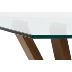 Centre Table DKD Home Decor Crystal walnut (130 x 70 x 42 cm)