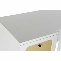 Bureau DKD Home Decor Sapin Blanc Rotin (140 x 50 x 76 cm)