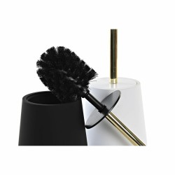 Toilet Brush DKD Home Decor White Black Stainless steel polystyrene 12 x 12 x 34,5 cm (2 Units)