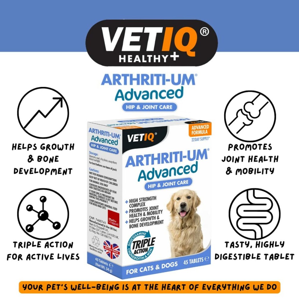 Complément et vitamines Mark & Chappell VETIQ ARTHRITI-UM ADVANCED