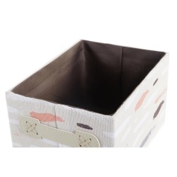 Set de basket DKD Home Decor Marron Gris Orange 32 x 24 x 18 cm (3 Unités)