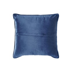 Coussin DKD Home Decor Bleu Blanc Carré Fleurs Néoclassique 45 x 10 x 45 cm