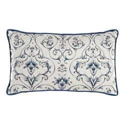 Kissen DKD Home Decor Blau 50 x 10 x 30 cm Blomster