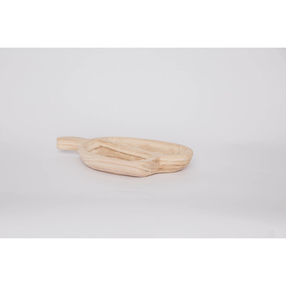 Tablett für Snacks DKD Home Decor Hellbraun natürlich Tropical 38 x 21 x 5 cm 30 x 21 x 5 cm