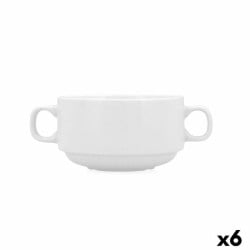 Tasses pour soupe Bidasoa Glacial Blanc 300 ml (6 Unités) (Pack 6x)