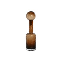 Vase Home ESPRIT Brown Crystal Modern 12,5 X 12,5 X 43,5 cm