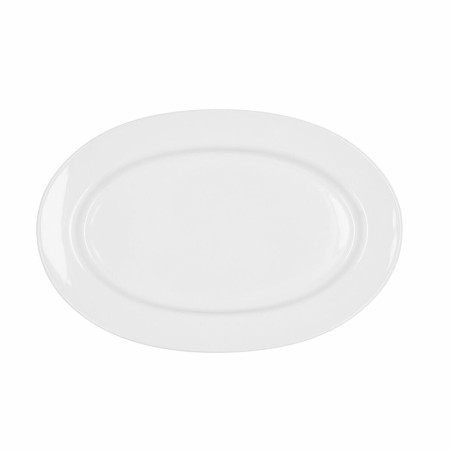 Serving Platter Bidasoa Glacial Ceramic White (32 x 22 cm) (Pack 3x)