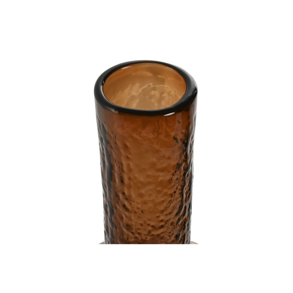 Vase Home ESPRIT Brown Crystal Modern 12,5 X 12,5 X 43,5 cm