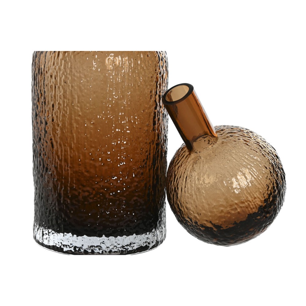 Vase Home ESPRIT Brown Crystal Modern 12,5 X 12,5 X 43,5 cm