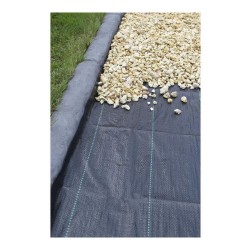 Filet contre les mauvaises herbes Nature Noir 100 g/m² 3,30 x 5 m