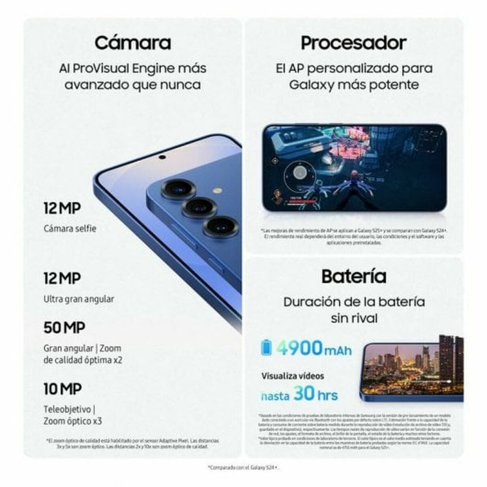 Smartphone Samsung 6,7" Qualcomm Snapdragon 8 Elite 12 GB RAM 256 GB Bleu