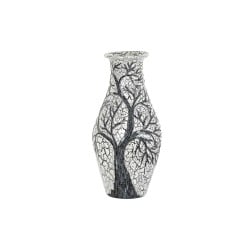 Vase DKD Home Decor Tree White Black White/Black Crystal Terracotta 29 x 29 x 60 cm