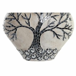 Vase DKD Home Decor Baum Kristall Schwarz Beige Terrakotta (30 x 15 x 33,5 cm)