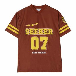 Herren Kurzarm-T-Shirt Harry Potter Gryffindor Dunkelrot