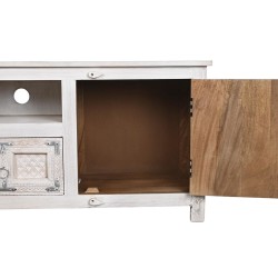 TV furniture DKD Home Decor White Wood Mango wood 151 x 40 x 60 cm