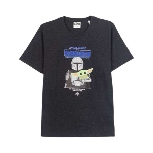 Herren Kurzarm-T-Shirt The Mandalorian Schwarz