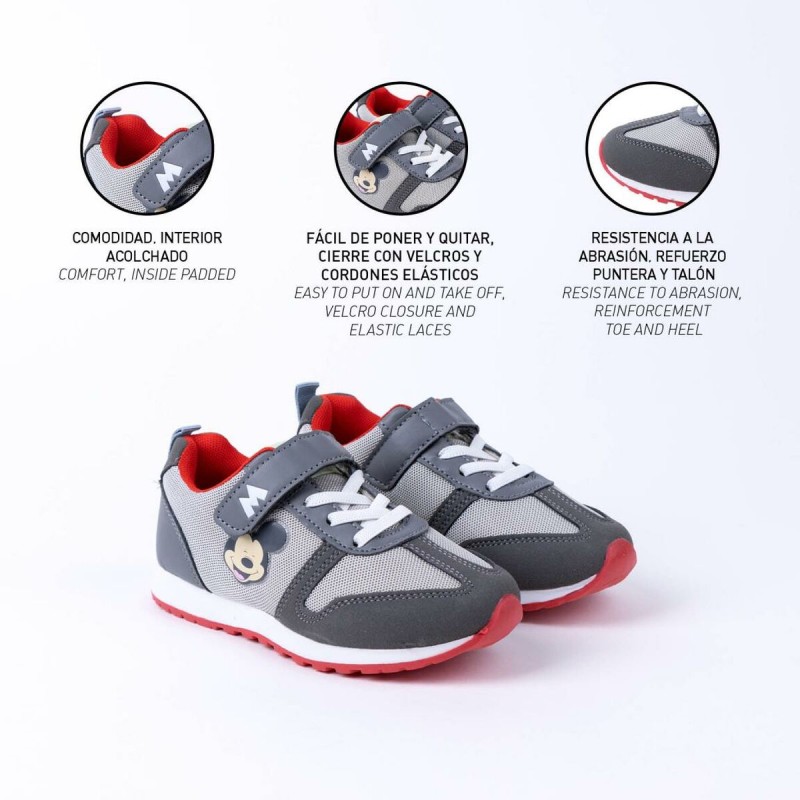 Chaussures de Sport pour Enfants Mickey Mouse Gris