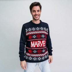 Pull unisex Marvel Bleu foncé