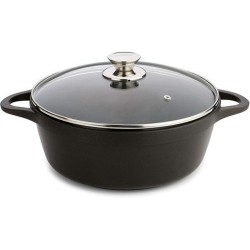 Casserole avec Couvercle Valira BLACK IND 24CM Ø 24 cm Noir Aluminium