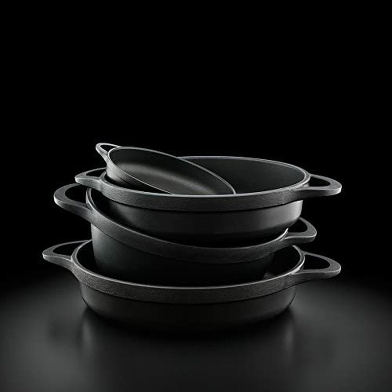 Casserole avec Couvercle Valira BLACK IND 24CM Ø 24 cm Noir Aluminium