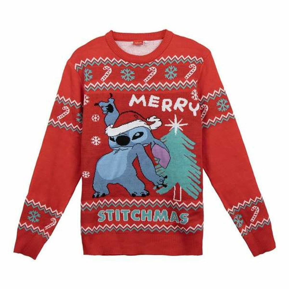 Pull femme Stitch Rouge