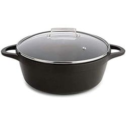 Casserole avec Couvercle Valira BLACK IND 24CM Ø 24 cm Noir Aluminium