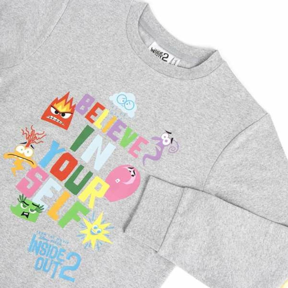 Unisex Sweatshirt without Hood Inside Out Grey