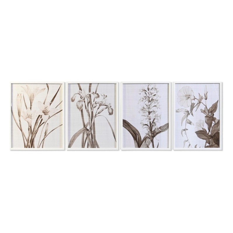 Bild DKD Home Decor Kristall Birke 55 x 70 x 2,5 cm 55 x 2,5 x 70 cm Blomster (4 Stücke)