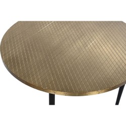 Centre Table DKD Home Decor Glamour Black Golden Wood Metal 85 x 85 x 45 cm