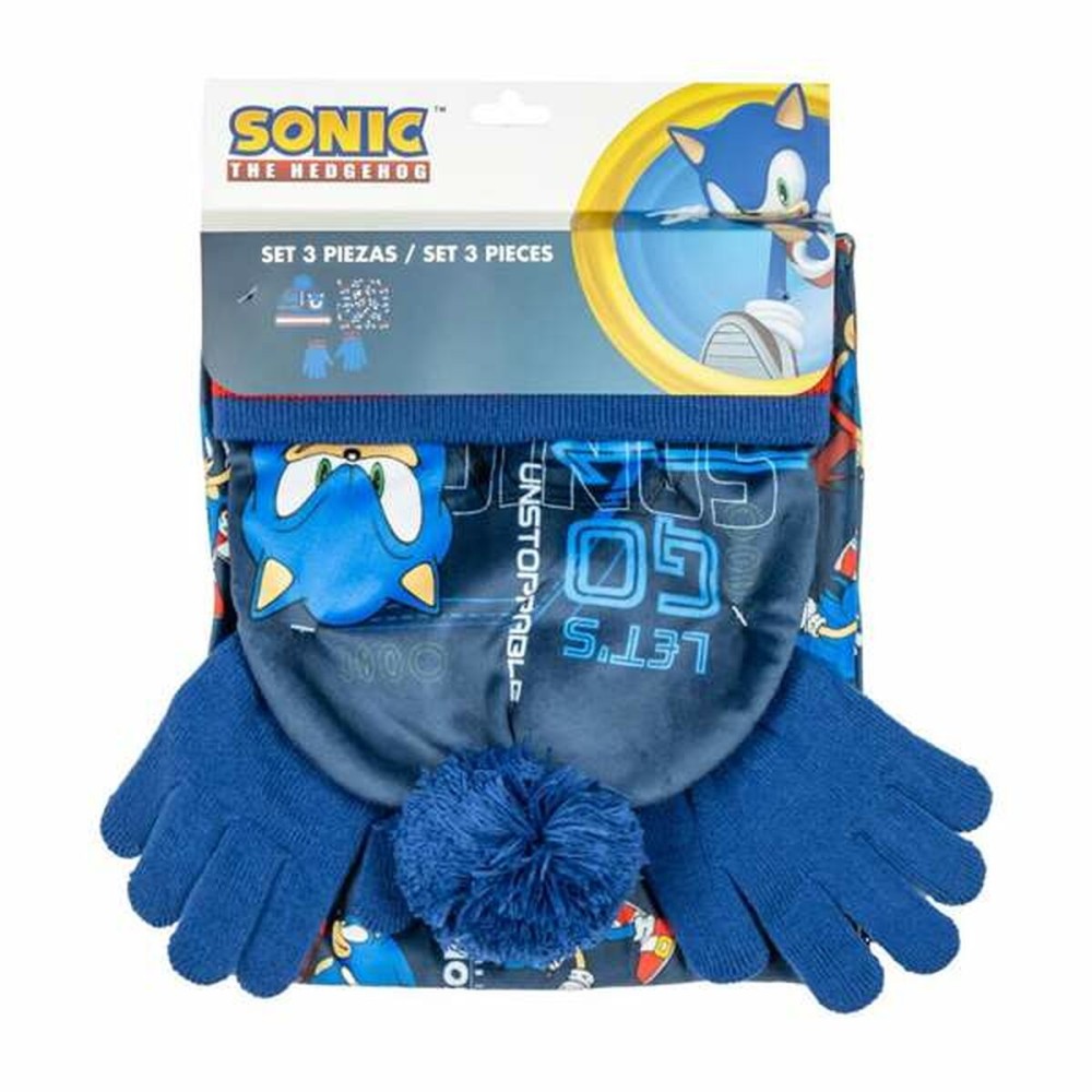 Hat, Scarf and Gloves Sonic 2-8 Years