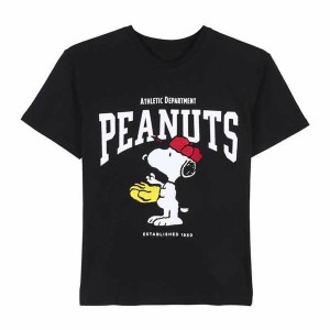 T-shirt à manches courtes homme Snoopy Noir S