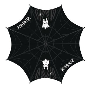 Regenschirm Wednesday Schwarz matte black