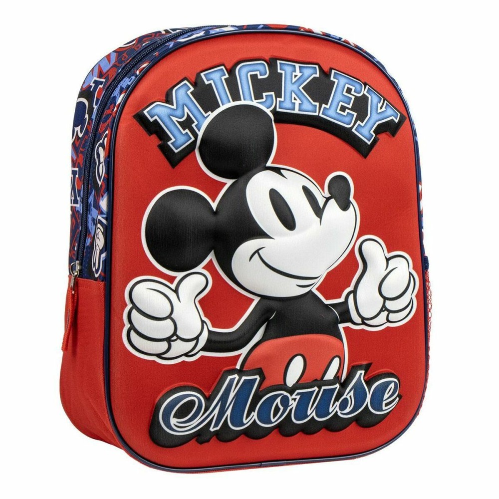 School Bag Mickey Mouse Red 25,0 x 31,0 x 10,0 cm