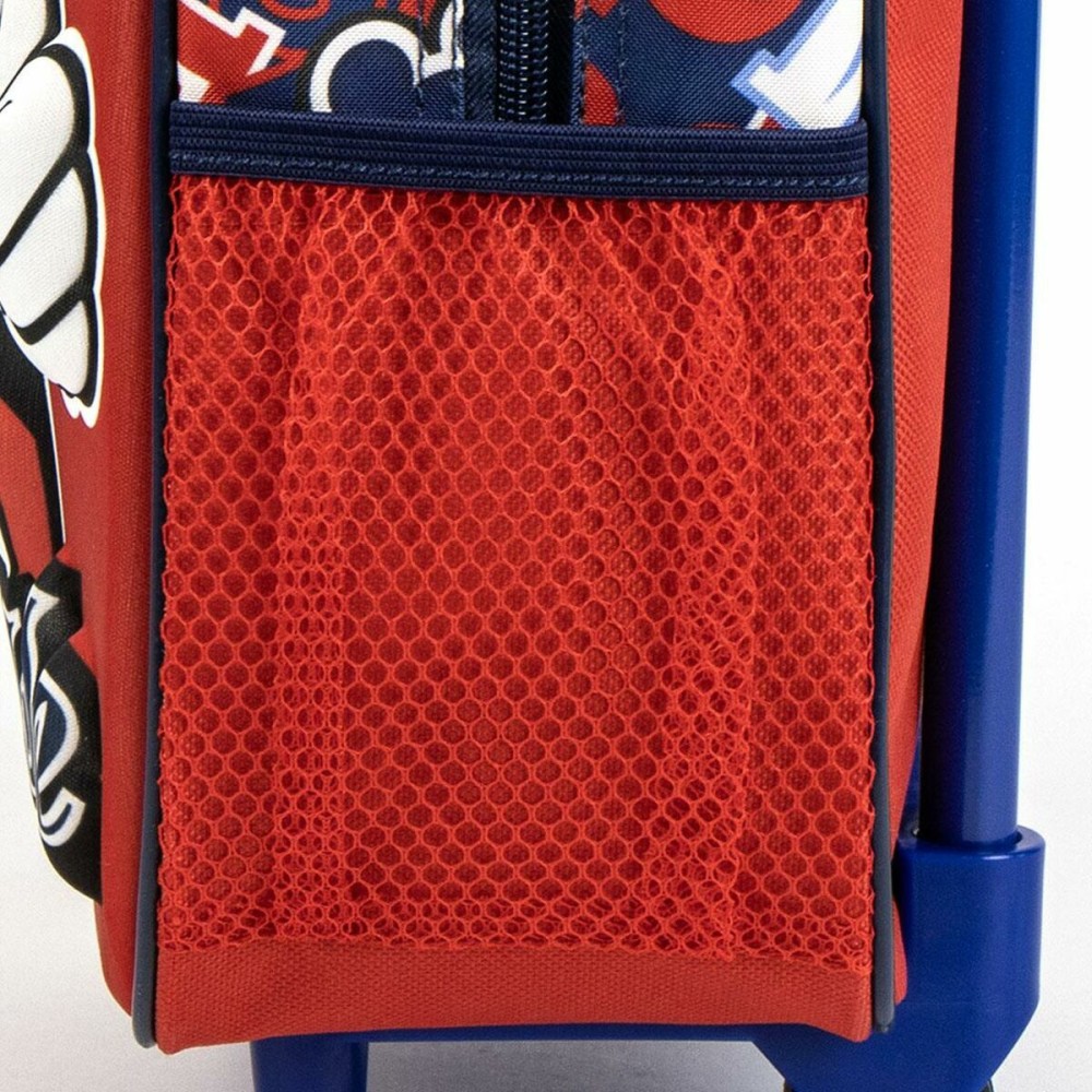 School Rucksack with Wheels Mickey Mouse Red 25,0 x 31,0 x 10,0 cm 3D