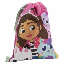 Rucksacktasche mit Bändern Gabby's Dollhouse Rosa 27,0 x 33,0 x 1,0 cm
