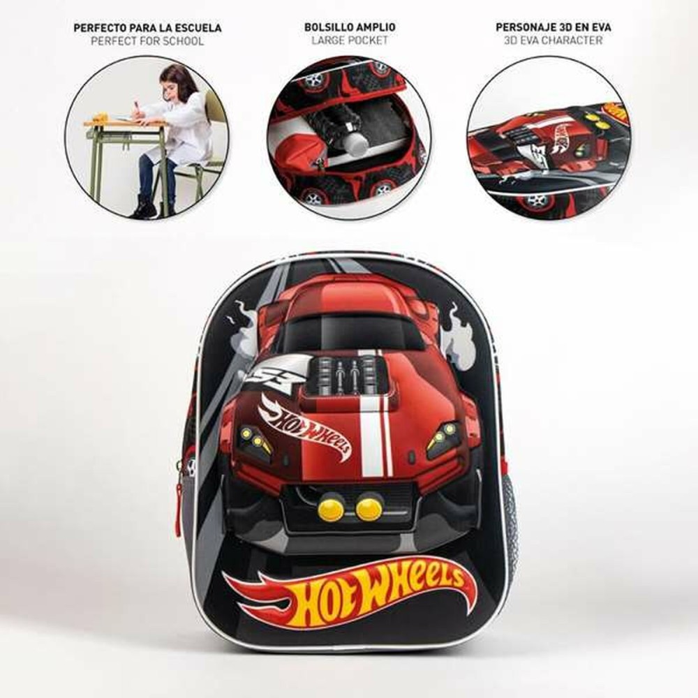 Schulrucksack Hot Wheels Grau 25,0 x 31,0 x 10,0 cm