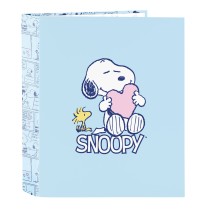 Ring binder Snoopy Love Blue A4 27 x 33 x 6 cm