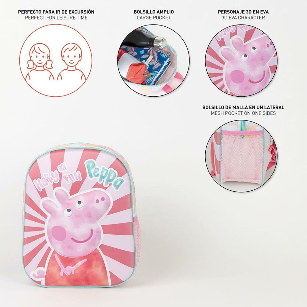 Child bag Peppa Pig Pink 25,0 x 31,0 x 10,0 cm