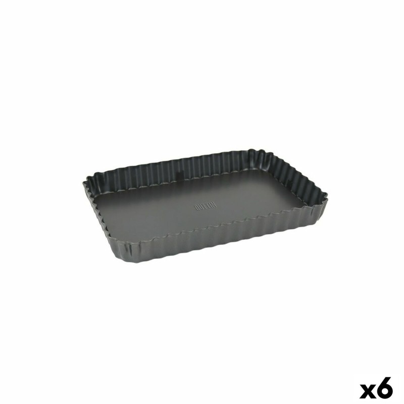 Springform Pan Quttin Rectangular 27,3 x 20 x 3 cm (6 Units)