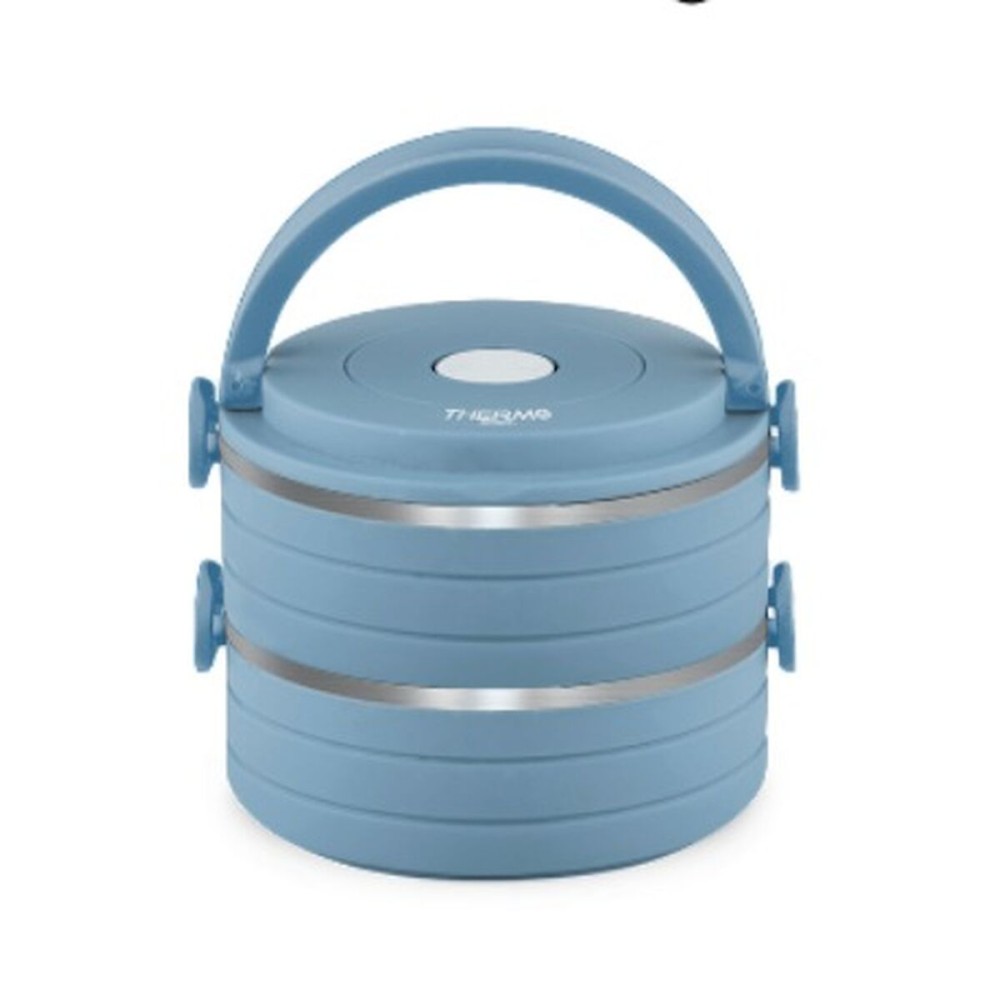 Set of lunch boxes ThermoSport Blue Red Steel Plastic 600 ml 2 Pieces (6 Units)