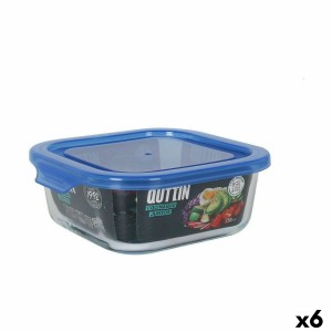 Lunchbox hermetisch Quttin Blau Durchsichtig 750 ml (6 Stück)